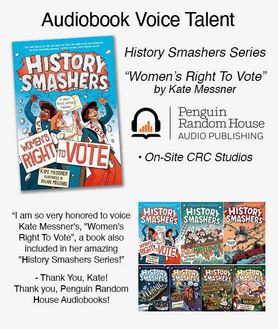 Chicago audiobook voice talent History Smashers Series by Kate Messner